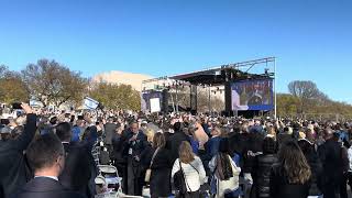 March for Israel participants sing Israeli national anthem [upl. by Anneg]