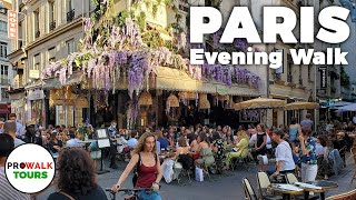 Paris Evening Walk amp Bike Ride  4K 60fps with Captions NEW [upl. by Imefulo]