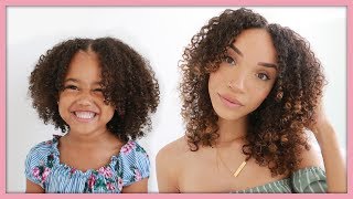 Our Curly Hair Routines  Mom amp Daughter [upl. by Martinson315]