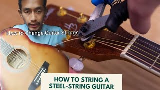 How to Change the Guitar Strings  Patanjali Technique 🤣  SubuBroGuitar [upl. by Arais]