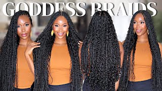 Braid With Me BOHEMIAN GODDESS BOX BRAIDS USING HUMAN HAIR Detailed Tutorial for Beginners  Ywigs [upl. by Ellirpa]