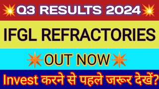 IFGL Refractories Q3 Results 🔴 IFGL Refractories Result Today 🔴 IFGL Refractories Share Latest News [upl. by Ahsaeym]