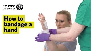 How to Bandage A Hand  First Aid Training  St John Ambulance [upl. by Philbo]