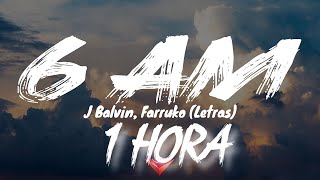 🔥 1 HoraLetra J Balvin Farruko6 AM y todavia no recuerdo nada pero amaneciste aqui en mi cama [upl. by Ainirtak]