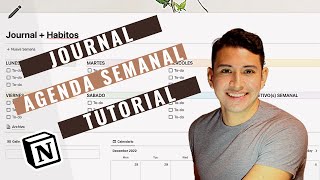 Tutorial  Como crear un Journal Diario Digital  Agenda Semanal  Plantilla Gratis con Notion [upl. by Gabor]