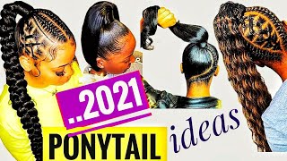 Ponytail Hairstyles For Black Hair  Black Women Hairstyle Ideas Series [upl. by Irual]