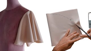 Without a pattern you can cut and sew butterfly sleeves Sewing techniques [upl. by Gipsy]