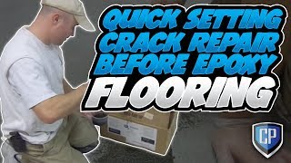 Quick Setting Crack Repair Before Epoxy Flooring [upl. by Britney]