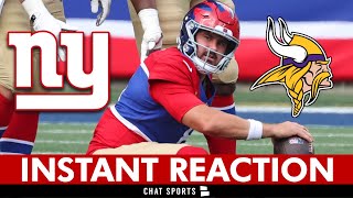 The Giants Must Bench Daniel Jones  Giants vs Vikings INSTANT REACTION [upl. by Meta144]