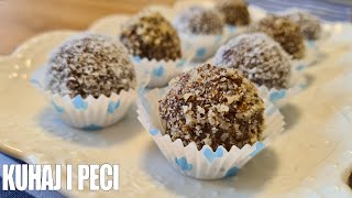 KUGLICE BEZ ŠEĆERA I KEKSA  BEZ PEČENJA JEDNOSTAVNE I PREUKUSNE  BALLS WITHOUT SUGAR AND BISCUITS [upl. by Hanley491]