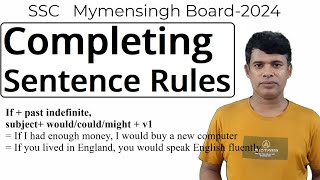 Rules of Completing Sentence  Completing Sentence Board Question Solution SSC 2024 Mymensingh Board [upl. by Adnac221]