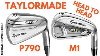 TaylorMade P790 Iron VS TaylorMade M1 Iron Head To Head [upl. by Ahtelat]