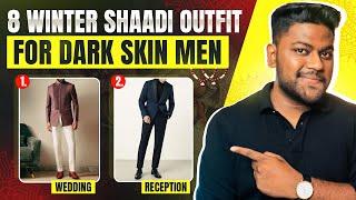 8 Winter Wedding Outfits For Dark Men  In Hindi  Love Dark [upl. by Yenor]