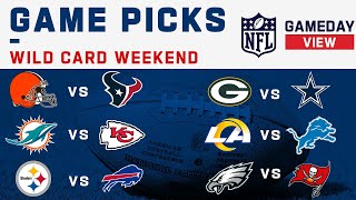 Super Wildcard Weekend NFL Game Picks [upl. by Erodeht]