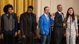 HAMILTON cast  Alexander Hamilton at the White House [upl. by Ikkim]