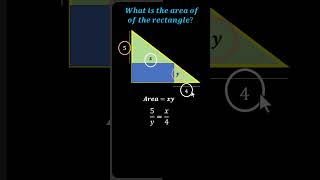 ACTSAT Math Find the Area of a Rectangle Inside a Right Triangle [upl. by Ralyat]