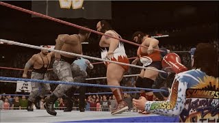 WWE 2k16  The Bushwhackers vs The Natural Disasters Hall of Fame Showcase  PS4 Gameplay [upl. by Naples559]