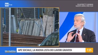 APE sociale la nuova lista dei lavori gravosi  Unomattina 22092021 [upl. by Reham]