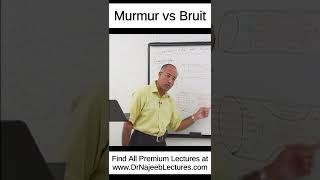 Murmur vs Bruit shortvideo shorts drnajeeb drnajeeblectures [upl. by Eirrol192]