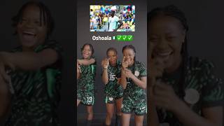 Falconets go crazy after seeing Asisat Oshoala 😀 africansoccer [upl. by Karoly]