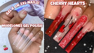 Trying GEL X nails for the first time at home l Gel X Tips [upl. by Gerger]