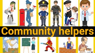 Community helpers people who help us EVS topic for Kindergarten grade 1 amp grade 2 [upl. by Chil959]