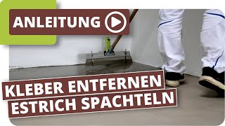 Teppichkleber entfernen Estrich spachteln und Fliesen verlegen [upl. by Nadbus]