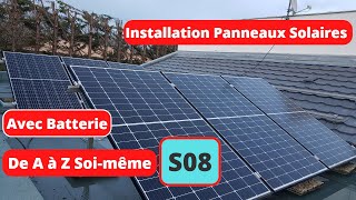 installation panneaux solaire avec batterie soimême de A a Z partie 8 [upl. by Annaor]