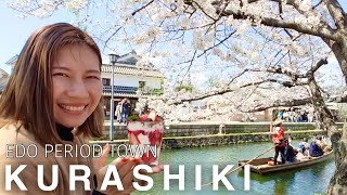 OKAYAMA🇯🇵 TOP9 Things to do in Kurashiki🌸 Beautiful Sakura Cherry Blossom Japan travel vlog [upl. by Mcclure891]