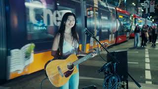 Awesome busker sings Taylor Swift Medley [upl. by Relyc]