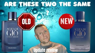 NEW ACQUA DI GIO PROFONDO EDP VS THE OLD PROFONDO EDP [upl. by Deaner]