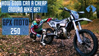 GPX Moto TSE 250R review 2022  Are Chinese enduro bikes any good First UK review [upl. by Surdna854]