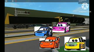 Lightning McQueen and Carl Clutchen Miku Matt crafton see the AWVR train 777 amp 767 cross [upl. by Chadwick]