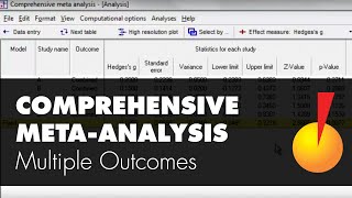 MetaAnalysis with Multiple Outcomes  Comprehensive MetaAnalysis [upl. by Eiffe]