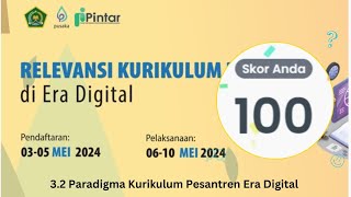 Kunci Jawaban 32 Paradigma Kurikulum Pesantren Era Digital [upl. by Iat909]