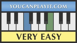 We Wish You a Merry Christmas  VERY EASY Piano Tutorial for Beginners [upl. by Fenwick]