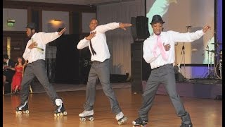 4 man ROLLER SKATE Dance Show  UK  Europe  World wide [upl. by Oniratac]