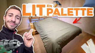 Construisez votre LIT avec des PALETTES en 3h   Tuto DIY [upl. by Ariday]