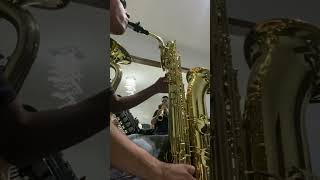 Hino 203 Estilo tocata  Sax Barítono fazendo o baixo floreado [upl. by Rbma]