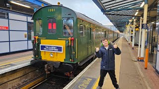 The Surrey Hills Surprise quotThumperquot DEMU Unit 1001 at Guildford [upl. by Darla319]