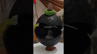 backflow inscence dhoop Stand  coconut shell craft ideas diy coconutshell shorts dhoopstand [upl. by Nahtad80]