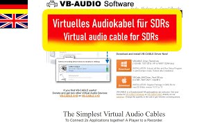 Virtuelles Audiokabel VBCable für SDR Empfänger ► dekodieren mit fldigi etc ► virtual audio cable [upl. by Selim735]