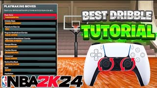 “BEST” BEGINNER  ADVANCED DRIBBLE TUTORIAL FOR GUARDS ON NBA 2K24 SEASON 3 [upl. by Namra]