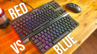 RED Switches vs BLUE Switches  Corsair K65 vs RK61 [upl. by Alih]