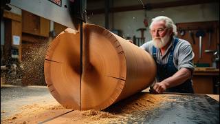 Watch amp Be Amazed Curved Elegance A 70YearOld Craftsmans Journey to Create Round Coffee Table [upl. by Neelrihs]