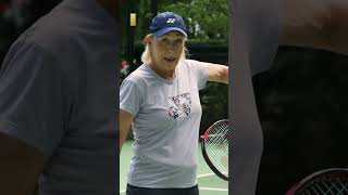 Martina Navratilova’s Ideal Volley Positioning When the Ball Comes Right to You [upl. by Ylrae]