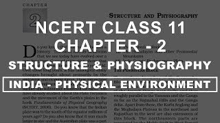 Structure and Physiography  Chapter 2 Geography NCERT class 11 [upl. by Nere]