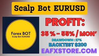 Backtest EA  Scalp Bot EURUSD MT4 Review Profit  272  6 Months  FX STORE EA [upl. by Bruns966]