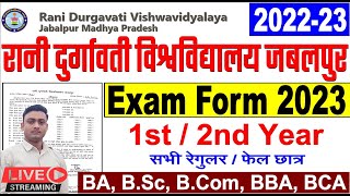 RDVV University 1st 2nd 3rd Year Exam Form 2023  RDVV University Ba Bcom Bsc Exam Form Kaise Bhare [upl. by Esej803]