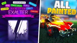 All Painted EXALTER BLACK MARKET DECALS On Rocket League Showcase [upl. by Killam213]